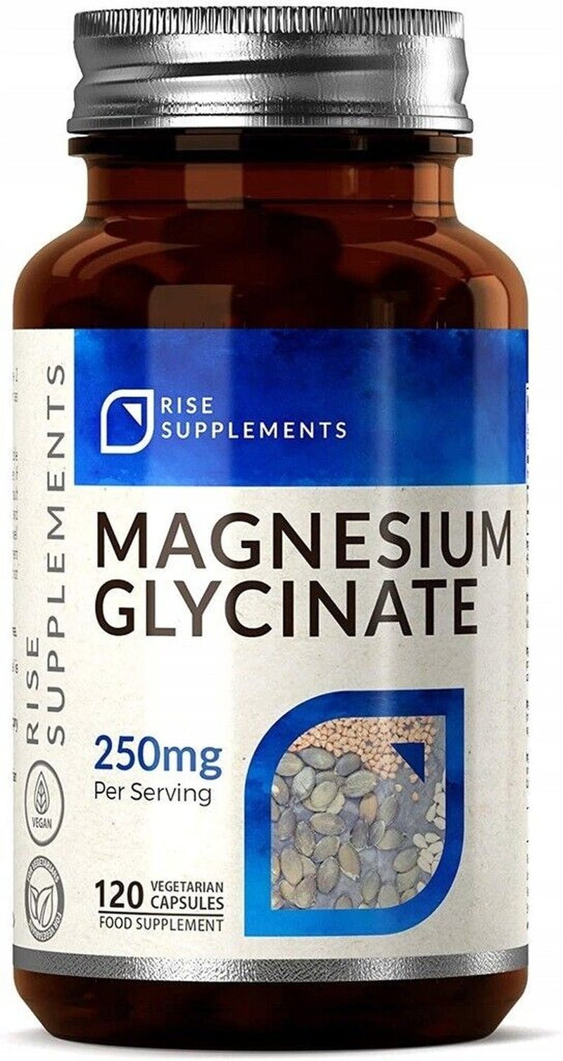 Rise Supplements Magnesium Glycinate 250Mg 120 Capsules - Premium Supplements