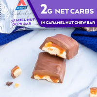 Endulge Caramel Nut Chew Bar, Dessert Favorite, 1G Sugar, Good Source of Fiber, 5 Count - Premium Supplements