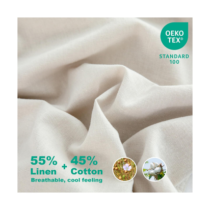 Linen Sheets California King Linen Bed Sheet, 4 Piece Linen Cotton Sheets Cal... - Premium Supplements
