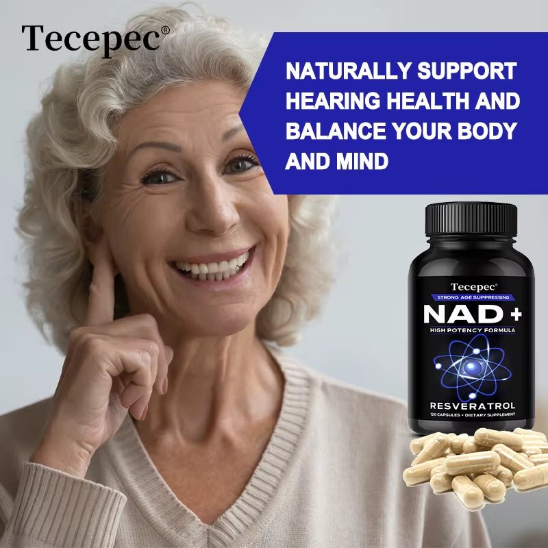 NAD+ Supplements, Supplements with Quercetin + Resveratrol - Supports Cell Health, Muscle, Brain, Vision and Heart Health - Premium Supplements