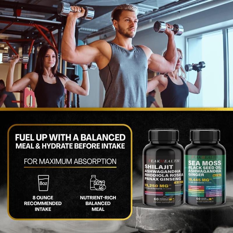 Sea Moss & Shilajit Dynamic Vitality Bundle - 60 Count - Premium Supplements