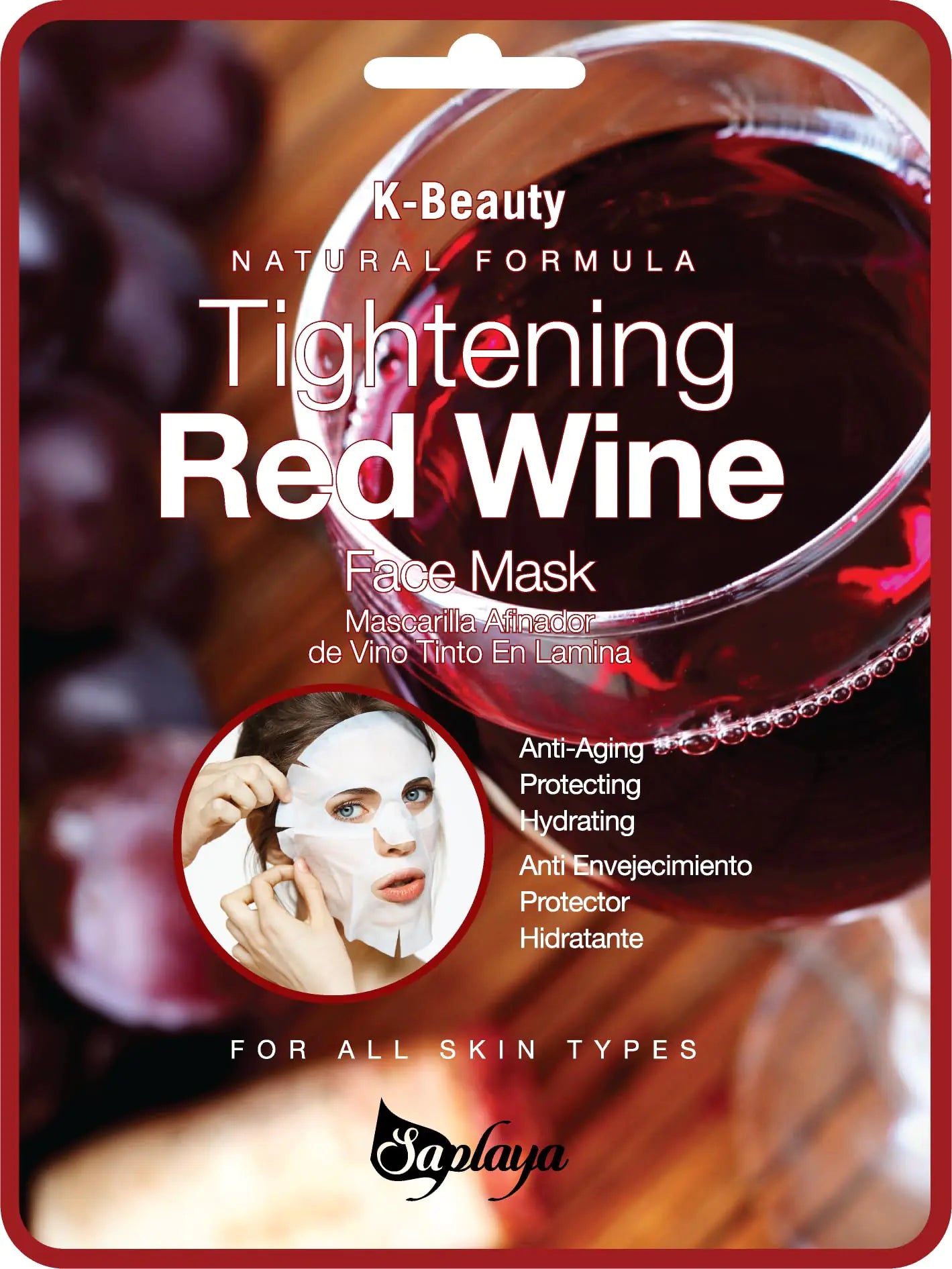 Saplaya Face Masks 6 Pack Scented Facemask Sheets Skin Care Mask Single Scent K - Beauty Natural Formula - Premium Supplements