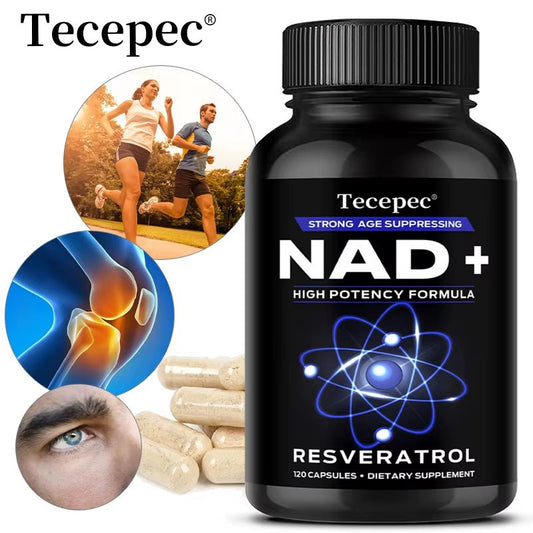 NAD+ Supplements, Supplements with Quercetin + Resveratrol - Supports Cell Health, Muscle, Brain, Vision and Heart Health - Premium Supplements