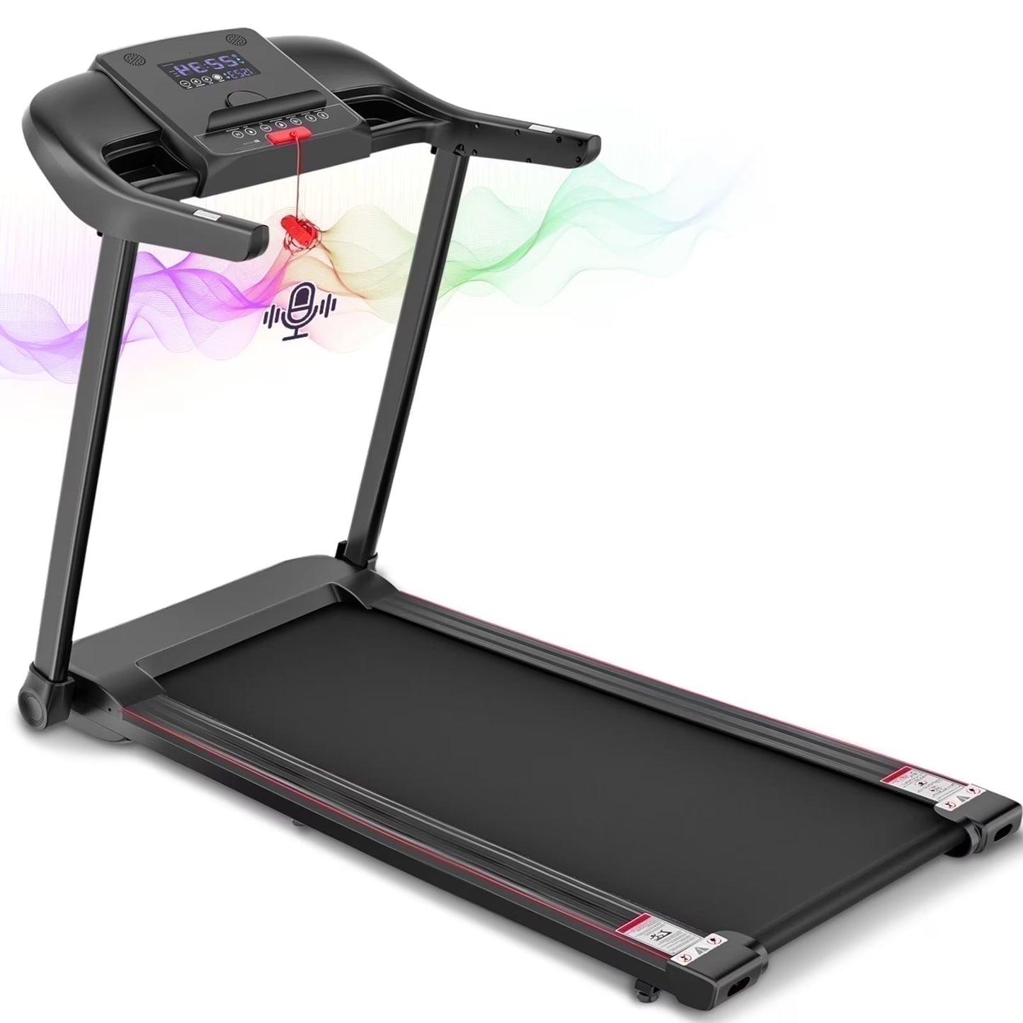 Treadmill Folding Electric Treadmill Bluetooth Voice Control Exercise Treadmill for Home Office Speed Range of 0.5 to 7.5 Mph - Premium Supplements