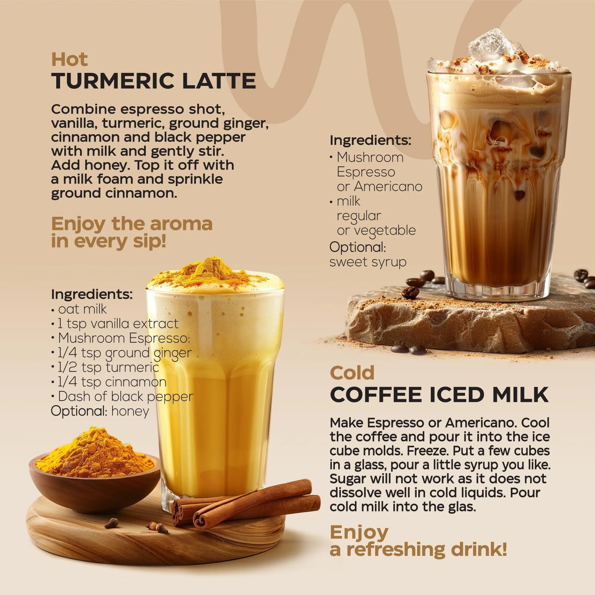 Mushroom Coffee 9 Mushroom Adaptogen Mix Lions Mane Chaga Turkey Tail Reishi