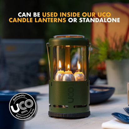 12 - Hour Natural Beeswax Long - Burning Candles for Candle Lanterns and Emergency Preparedness, Made in USA - Premium Supplements