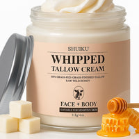 Whipped Beef Tallow for Skin Organic Grass Fed Beef Tallow and Honey Moisturizer - Premium Supplements