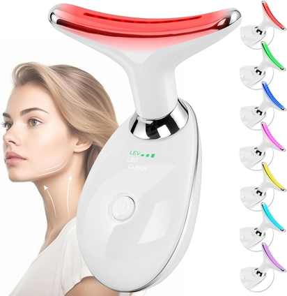 Facial Massager Face and Neck, Face 𝖲 Culpting Wand Tool with 7 Color - Birthday, Christmas, Mothers Day, Valentines Day Gifts for Her Women Mom Best Friend Wife Teacher (White) - Premium Supplements