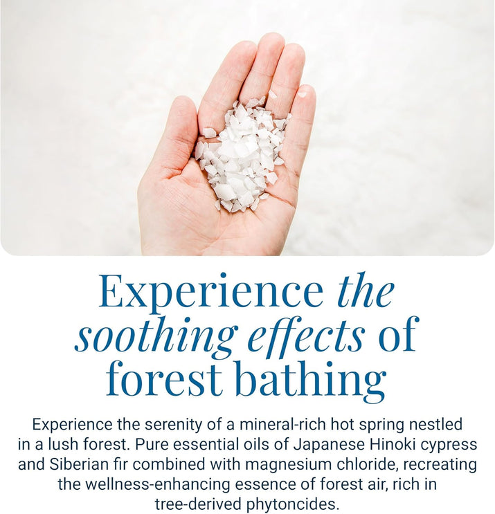 Magnesium Bath Flakes Forest Calm - Resealable Magnesium Bag of Zechstein Chloride Alternative to Epsom Bath Salt (1.65 Lb) - Premium Supplements