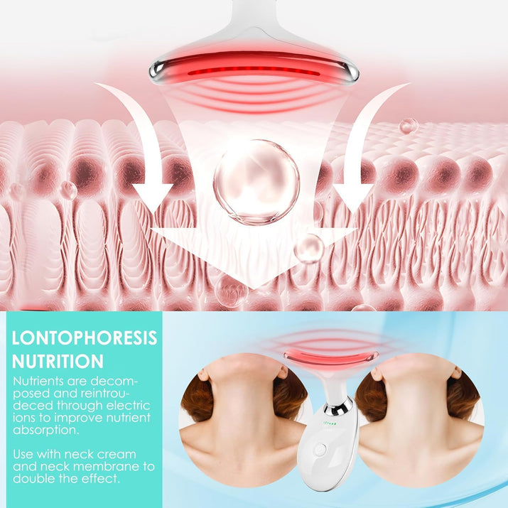 Facial Massager Face and Neck, Face 𝖲 Culpting Wand Tool with 7 Color - Birthday, Christmas, Mothers Day, Valentines Day Gifts for Her Women Mom Best Friend Wife Teacher (White) - Premium Supplements