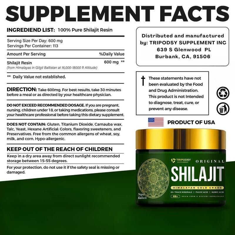 Pure Himalayan Shilajit Resin - Premium Supplements