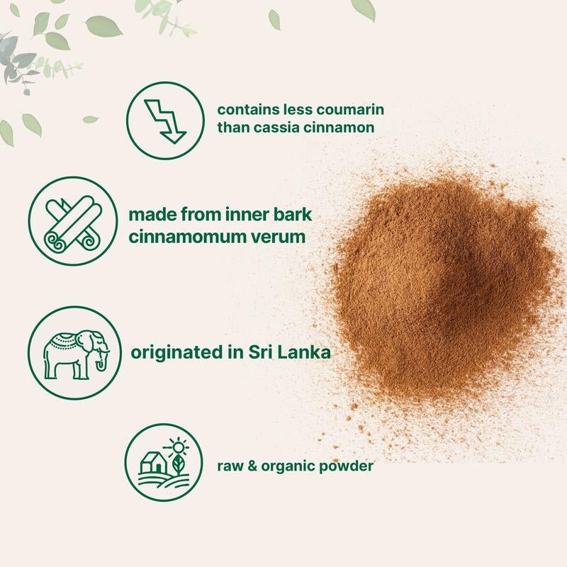 Organic Ceylon Cinnamon Powder - Premium Supplements