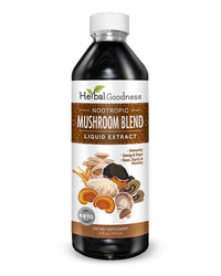 Mushroom Supplements Blends Liquid Extract 12Fl.Oz, Reishi, Chaga, Turkey Tails, Organic Lion'S Mane, Nootropic Brain Supplements for Memory and Focus - Premium Supplements