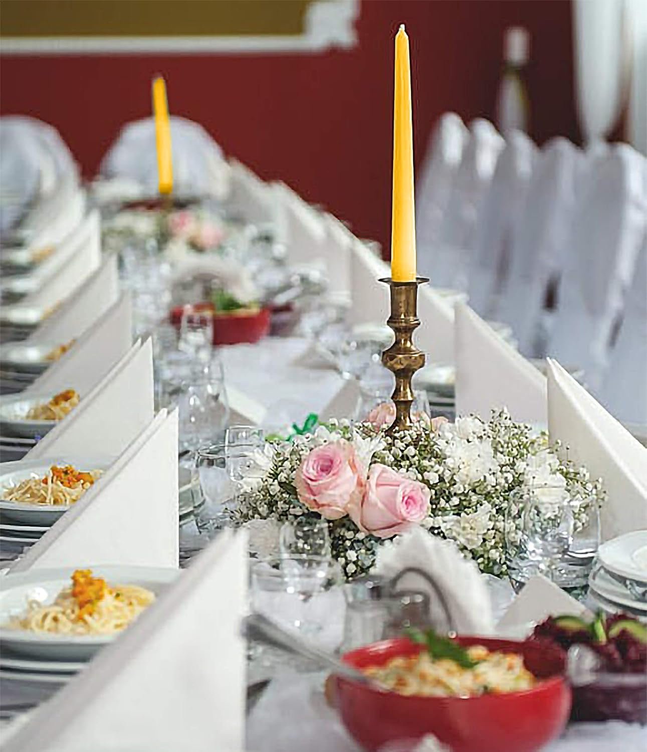 16" Beeswax Taper Candles - 16 Hour Burn Time - Yellow Beeswax Candles - 4 Pack - Premium Supplements