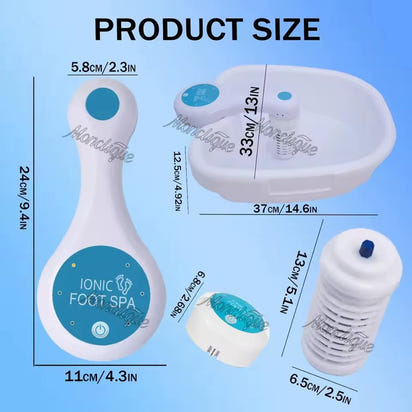 Ionic Foot Bath Detox Machine Home Salon - Level Spa Detox Machine Footbath Cleanse Footspa Vibrat Care Arrays Aqua Health Therapy - Premium Supplements