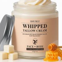 Whipped Beef Tallow for Skin Organic Grass Fed Beef Tallow and Honey Moisturizer - Premium Supplements