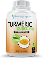 Turmeric Curcumin Supplement - 2250Mg/D - Veggie Caps - 95% Curcuminoids with Black Pepper Extract (Bioperine) - 750Mg Capsules - 100% Organic - Most Powerful Turmeric (180 Count) - Premium Supplements