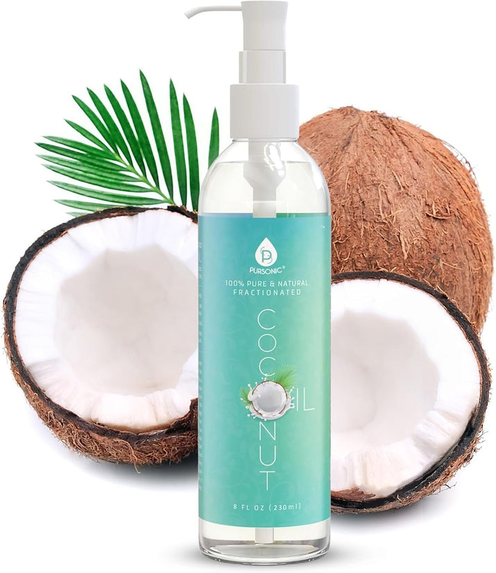 Pure Unscented Fractionated Coconut Oil - 8 Oz Multipurpose Oil for Skin, Hair, Body Massage & Makeup Removal - Carrier Oil for Essential Oils and Aromatherapy - Premium Supplements