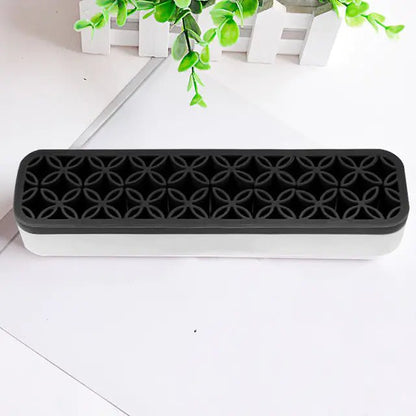Cosmetic Organizer Box with Silicone Makeup Brush Holder - Premium Supplements