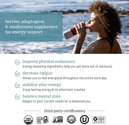 Red Juice - Energy Powder Reduces Afternoon Crashes and Boosts Digestion and Immune System, 30 Servings