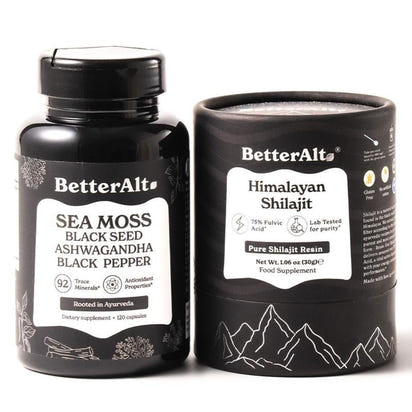 Himalayan Shilajit Sea Moss, Ashwagandha, Black Pepper - Premium Supplements