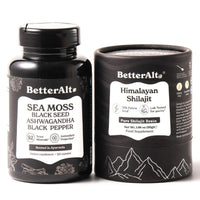 Himalayan Shilajit Sea Moss, Ashwagandha, Black Pepper - Premium Supplements