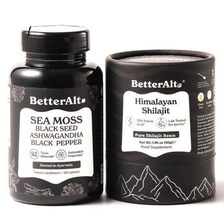 Himalayan Shilajit Sea Moss, Ashwagandha, Black Pepper - Premium Supplements