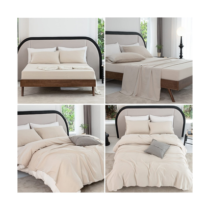 Linen Sheets California King Linen Bed Sheet, 4 Piece Linen Cotton Sheets Cal... - Premium Supplements