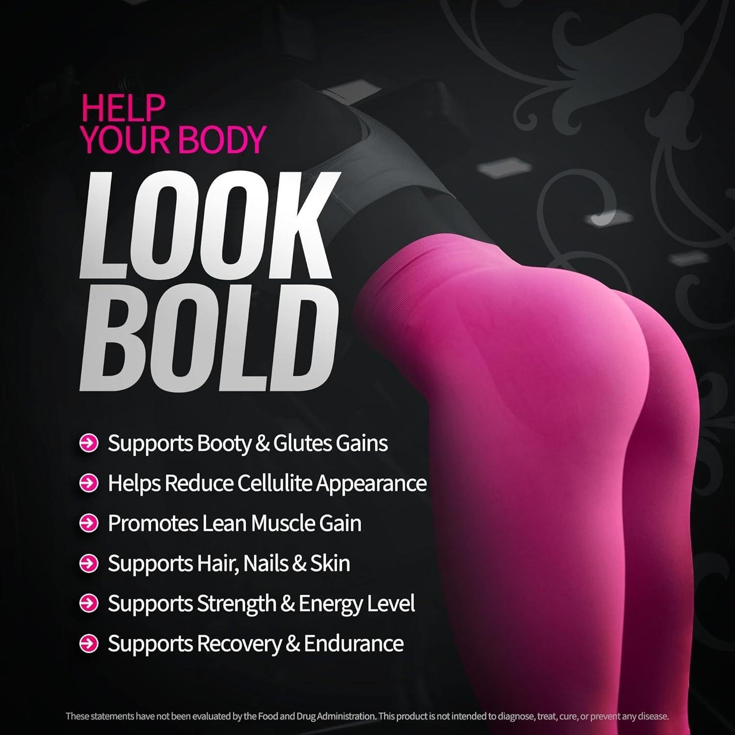 Creatine for Women - Booty Builder Supplement with Collagen & BCAA - Supports Gl