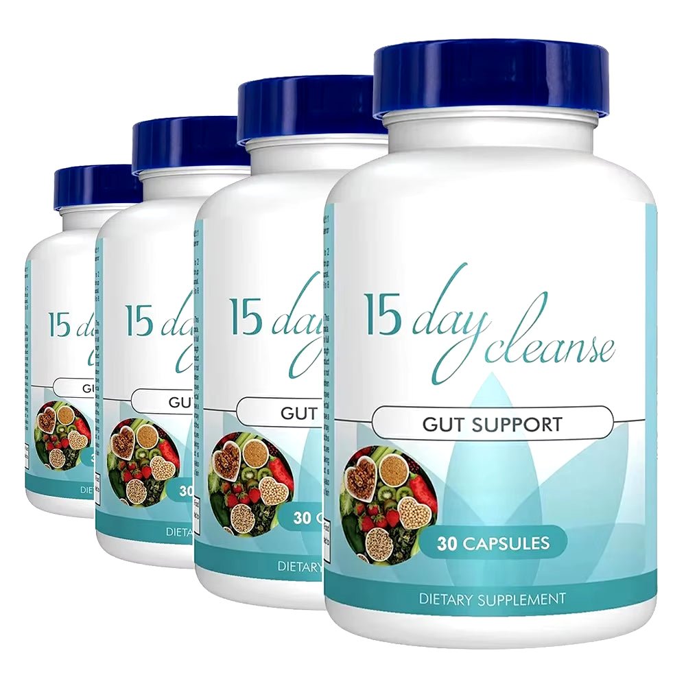 Gut Health Supplements - Improve Digestive Comfort 15 Day Cleanse Detox Gut & Colon Support Capsules - Premium Supplements