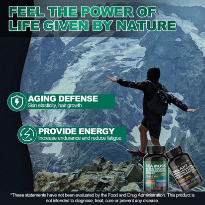 Sea Moss & Shilajit Dynamic Vitality Bundle - 60 Count - Premium Supplements