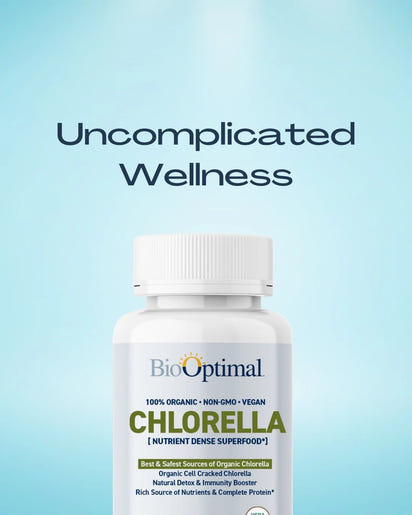 Organic Chlorella Tablets, Non - Gmo, No Additives or Fillers, 120 Count - Premium Supplements