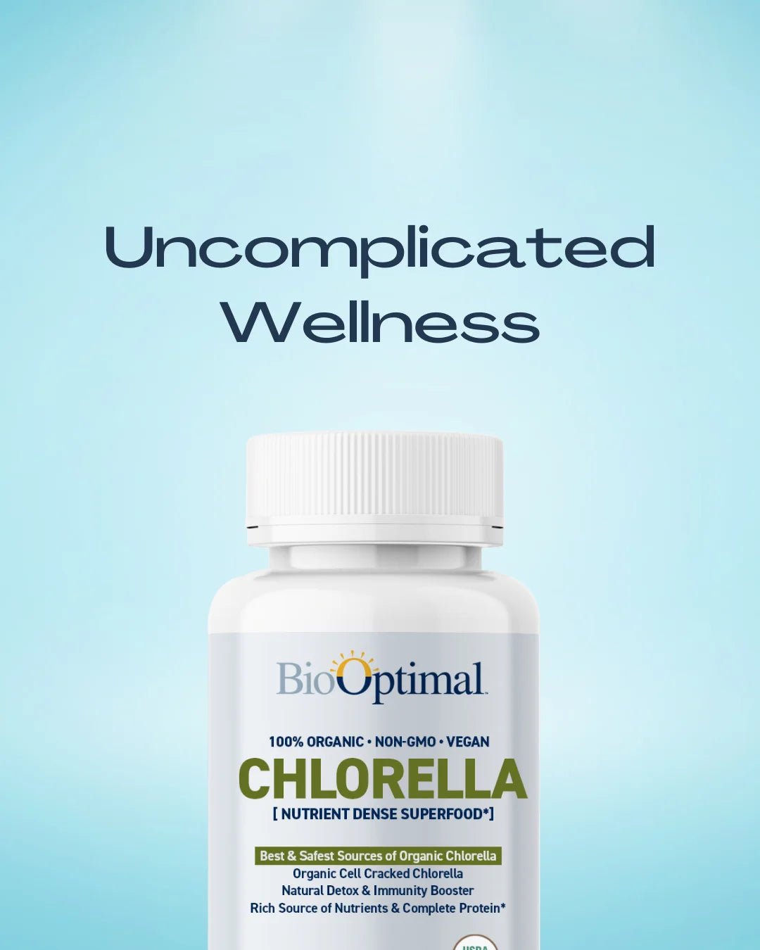 Organic Chlorella Tablets, Non - Gmo, No Additives or Fillers, 120 Count - Premium Supplements