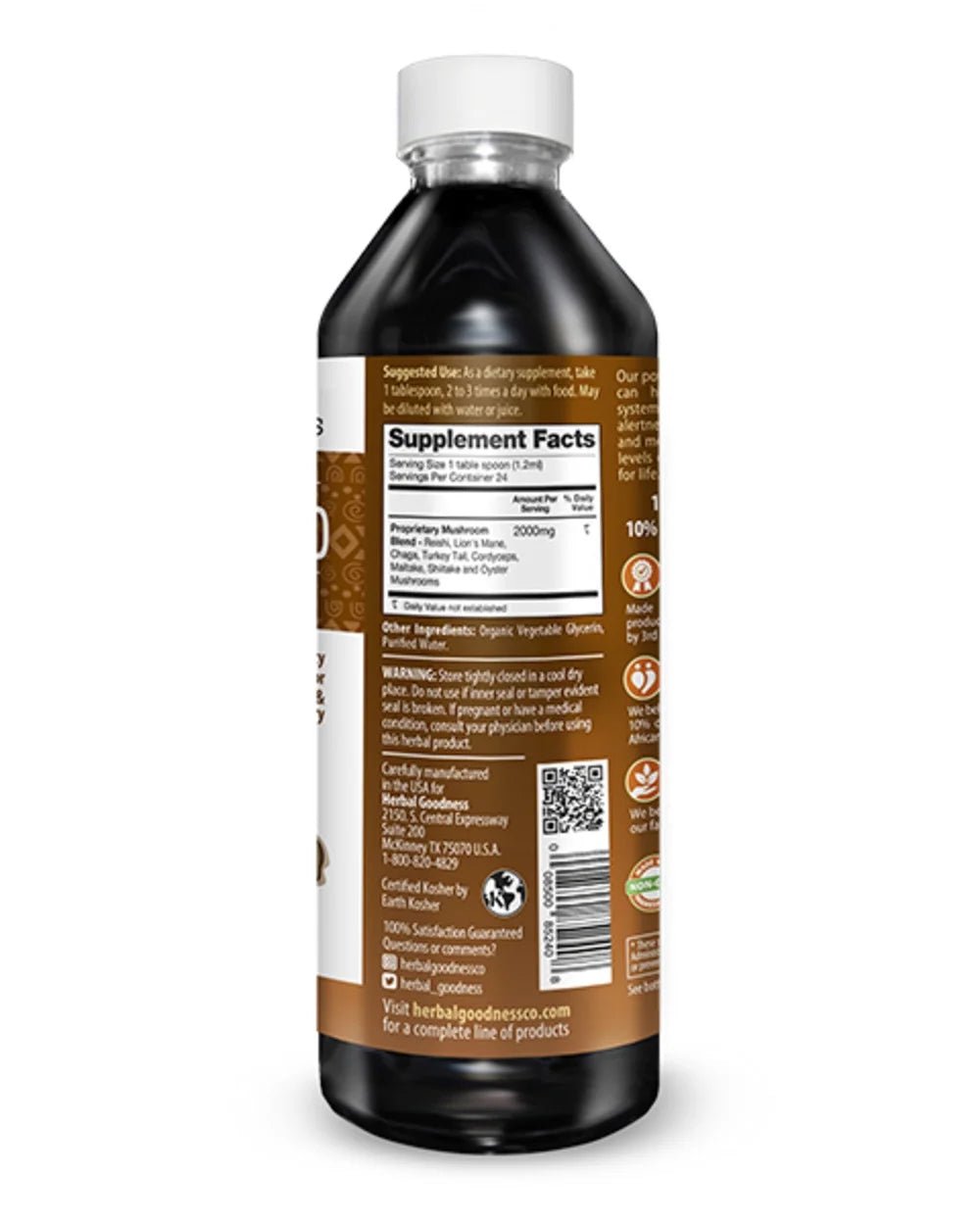 Mushroom Supplements Blends Liquid Extract 12Fl.Oz, Reishi, Chaga, Turkey Tails, Organic Lion'S Mane, Nootropic Brain Supplements for Memory and Focus - Premium Supplements