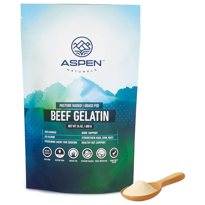Beef Gelatin Powder Unflavored 24 Oz | Grass Fed, Pasture - Raised | Non - Gmo, Gluten - Free, Paleo - Friendly | Premium Culinary Gelatin | Cooking, Baking, Gummies, Marshmallows & More - Premium Supplements