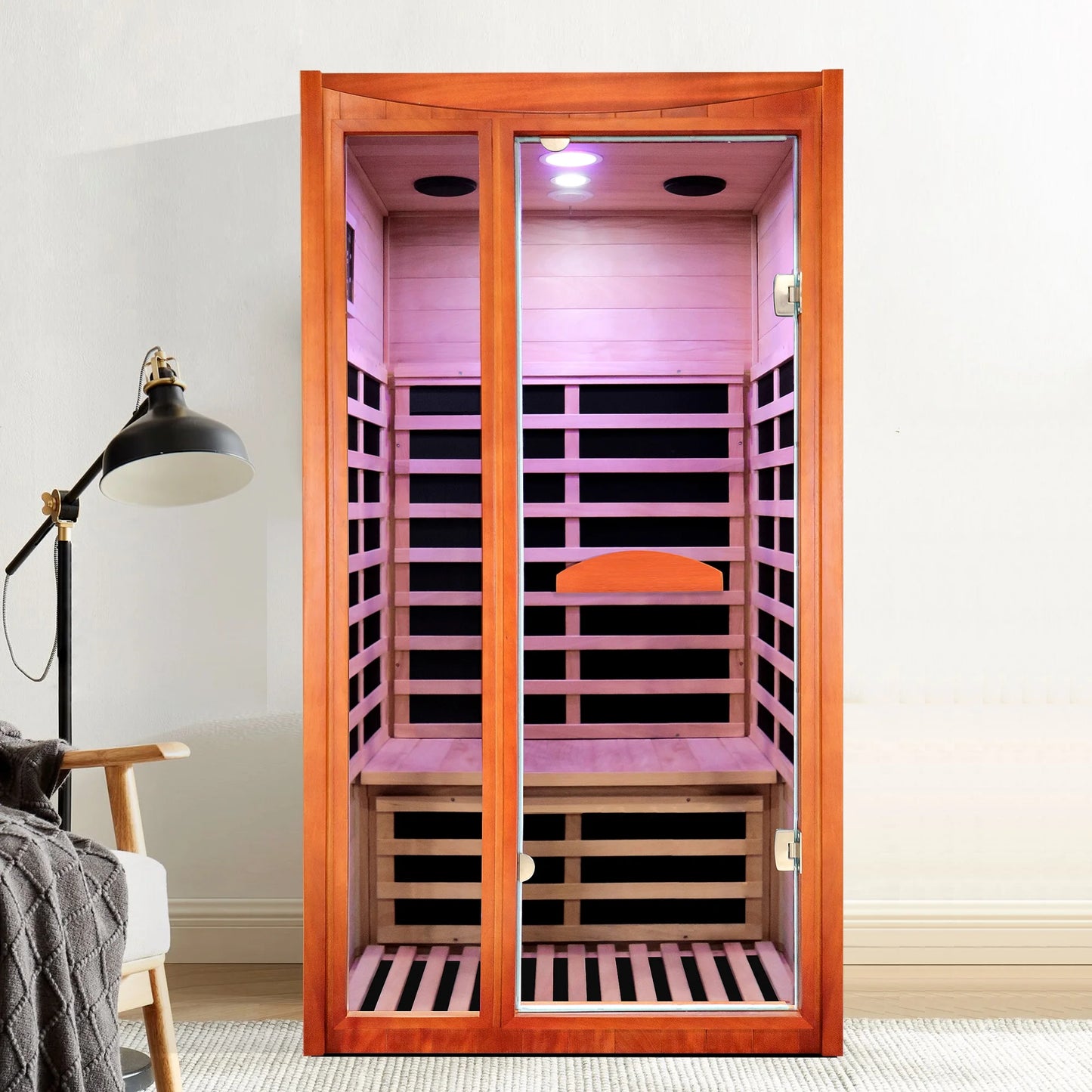 Genreen 2 - Person Steam Sauna, Traditional Sauna for Home, Home Spa Sauna, Indoor Sauna - Premium Supplements