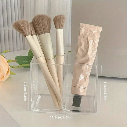 Clear Makeup Brush Holder and Cosmetic Organizer Box - Premium Supplements