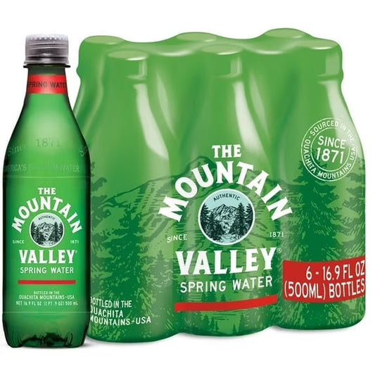 Water, Half Liter, 6PK PET Spring - Premium Supplements