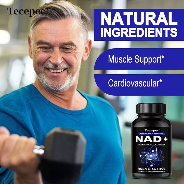 NAD+ Supplements, Supplements with Quercetin + Resveratrol - Supports Cell Health, Muscle, Brain, Vision and Heart Health - Premium Supplements