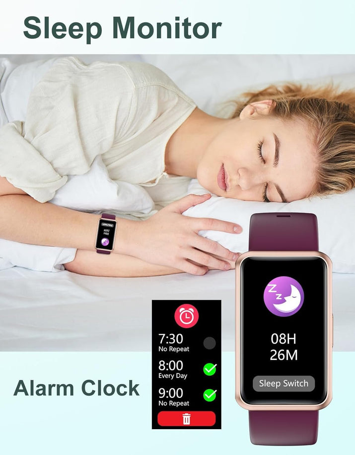 Fitness Tracker No Bluetooth No APP No Phone Needed, Fitness Watch for Men Women Parents IP68 Waterproof with Full Touch Screen Steps Calories Counter Sleep Tracker Alarm Clocks (Purple) - Premium Supplements