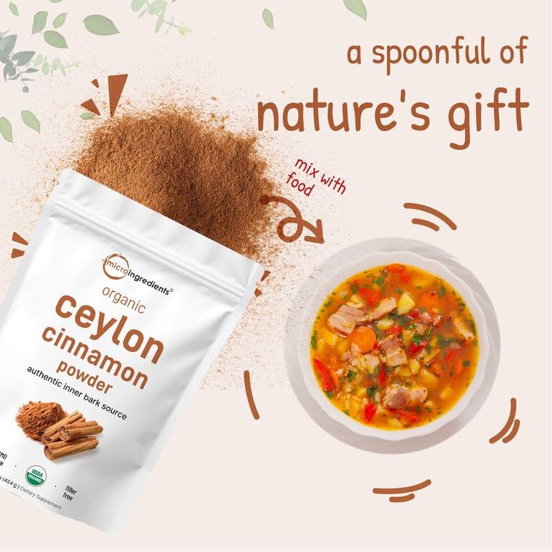 Organic Ceylon Cinnamon Powder - Premium Supplements