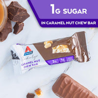 Endulge Caramel Nut Chew Bar, Dessert Favorite, 1G Sugar, Good Source of Fiber, 5 Count - Premium Supplements