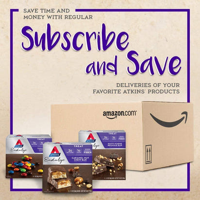 Endulge Caramel Nut Chew Bar, Dessert Favorite, 1G Sugar, Good Source of Fiber, 5 Count - Premium Supplements