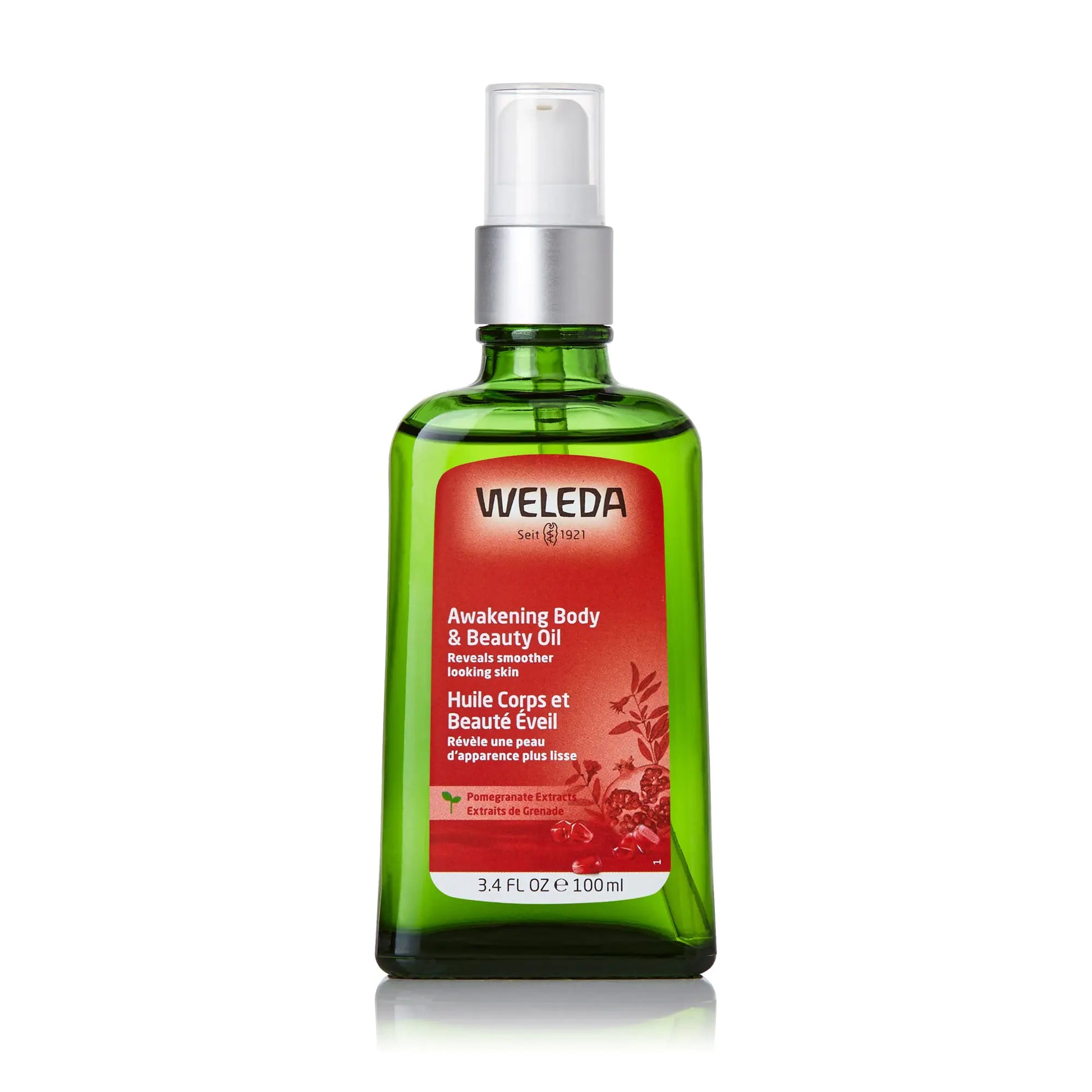 Weleda Awakening Pomegranate Body and Beauty Oil 3.4 Fluid Ounce Plant Rich Body and Beauty Oil with Pomegranate Seed Jojoba and Sesame Oils - Premium Supplements