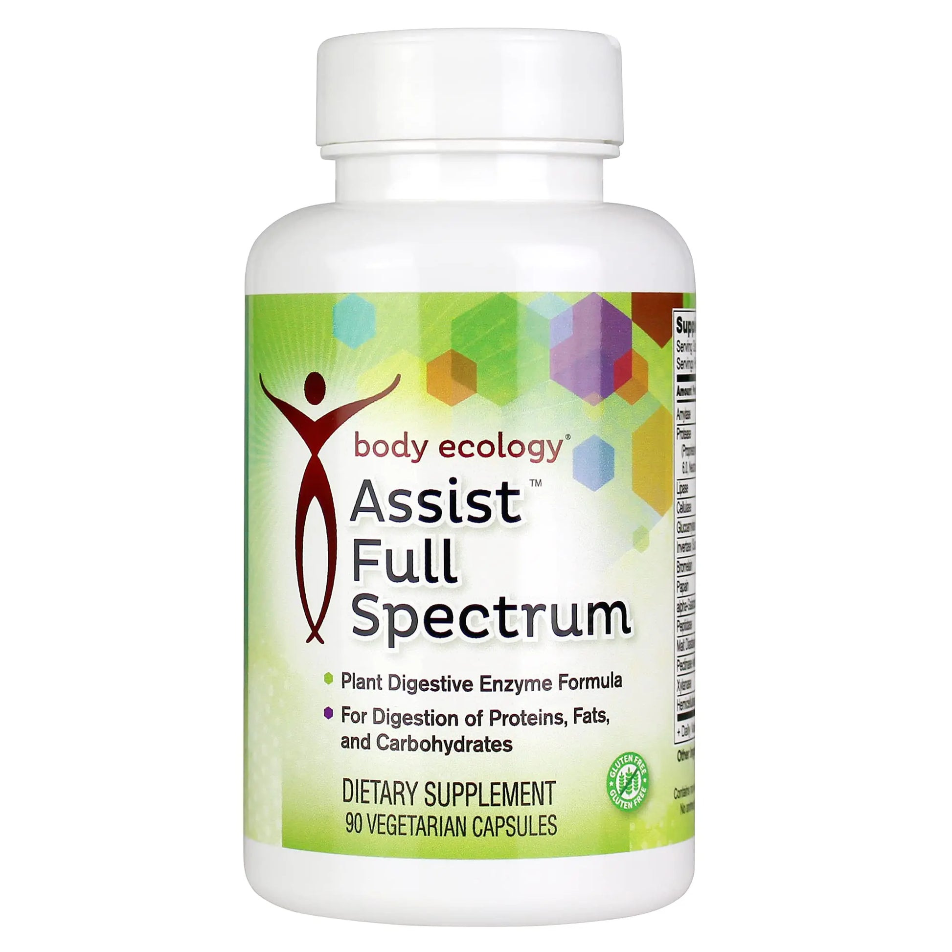 Body Ecology Assist Full Spectrum Enzymes | Plant Digestive Enzyme Supplement | Supports Healthy Digestion and Absorbs Nutrients | 90 Vegetarian Capsules - Premium Supplements