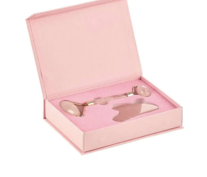 Face Roller Skin Care - Jade Roller Gua Sha Set Rose Quartz Face Roller | Ultimate Facial Skin Care Products & Beauty Products Tools | Jade Facial Roller for Face and Eye Massager - Premium Supplements