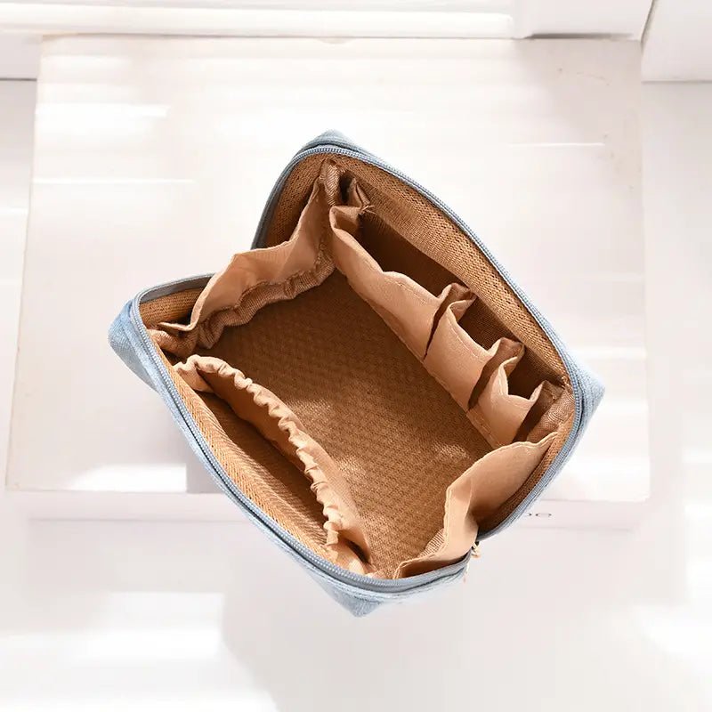 Velvet Cosmetic Bag for Makeup and Toiletries Storage - Premium Supplements