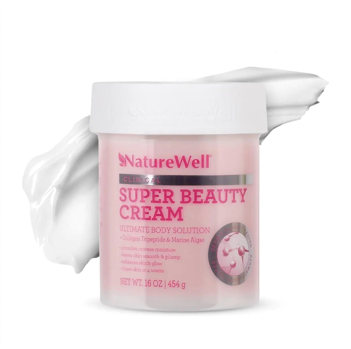 NATURE WELL Clinical Super Beauty Cream for Face & Body Ultimate Beauty Solution Featuring Collagen Tripeptides That Provides Intense Hydration While Leaving Skin Beautifully Plump 16 Oz - Premium Supplements