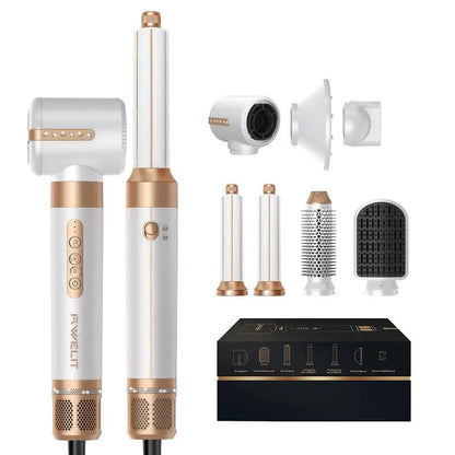 7 in 1 Multistyler Hair Styling Tools Blow Dryer Coanda Tech - 110000RPM High Speed Curling Wand Straightener Brush Volumizer - Auto Wrap Curlers Air Drying Styler Volumizing - Premium Supplements