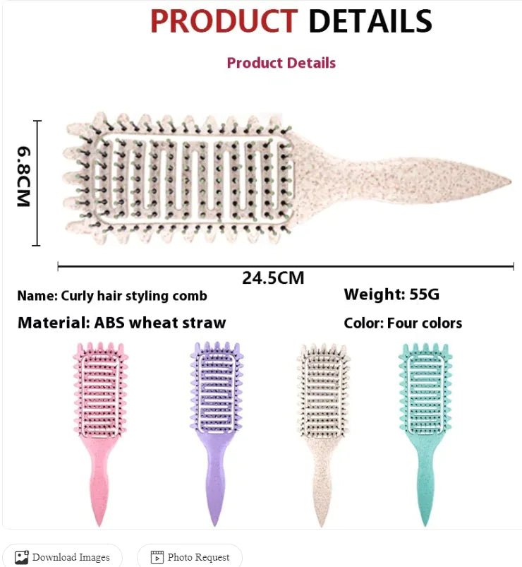 Curl Hair Hollow Comb - Premium Supplements